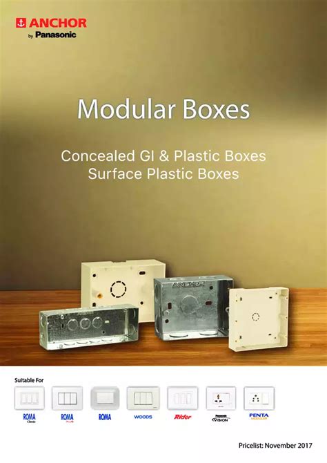 modular switches metal boxes|modular box size list.